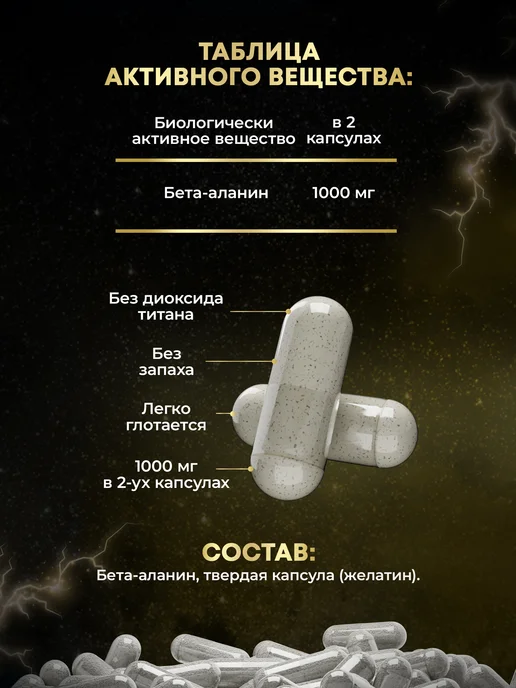 aTech nutrition Бета Аланин 1000 мг Аминокислоты 90 шт, 90 шт, фото 4