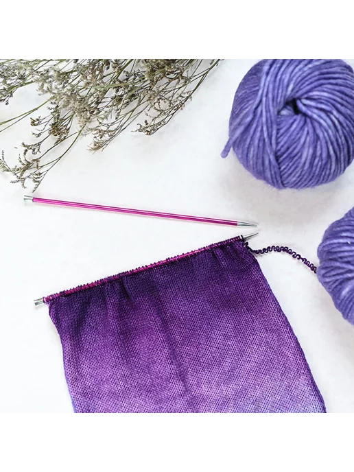 KnitPro Спицы прямые 2,25мм, фиолетовый, фото 4