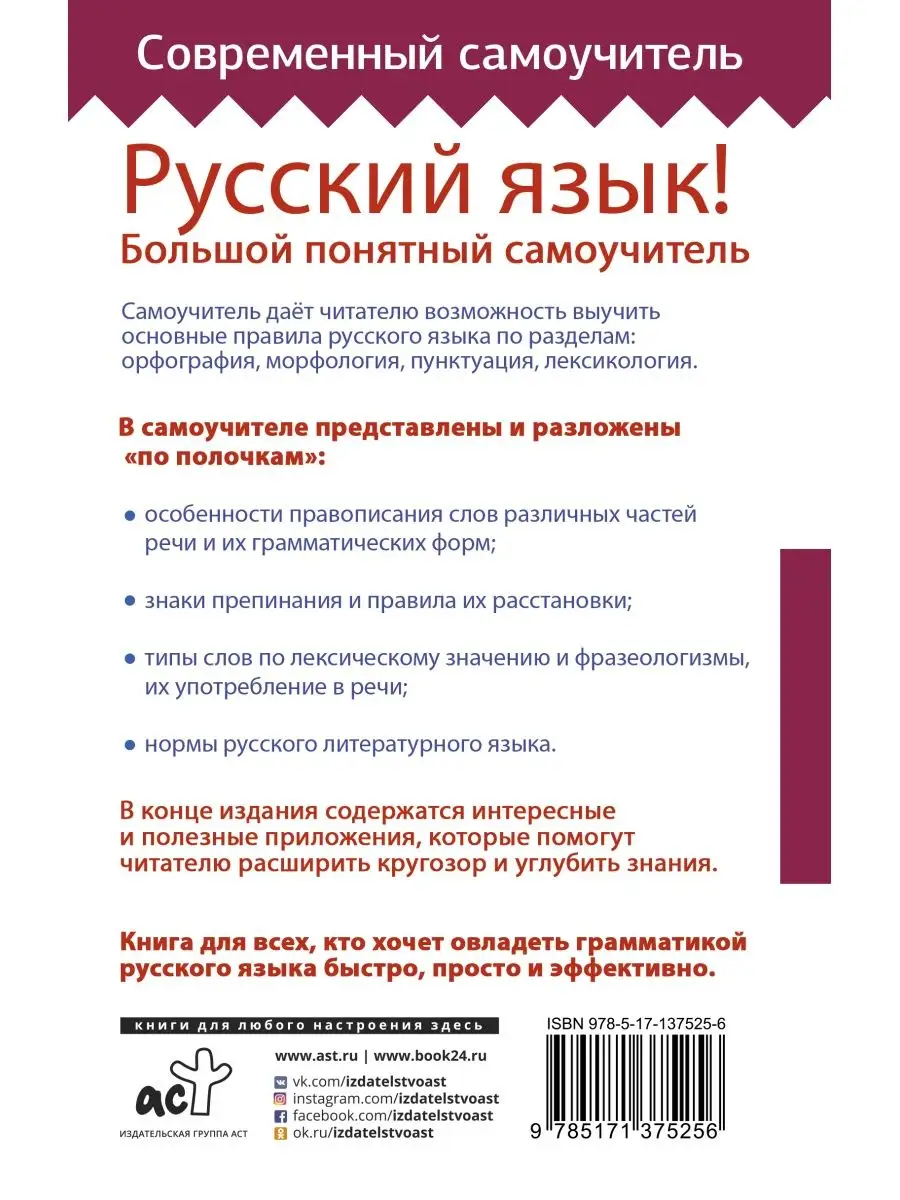 Русский язык! Большой понятный Издательство АСТ 34378824 купить за 424 ₽ в  интернет-магазине Wildberries