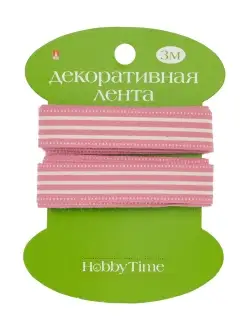 ЛЕНТА ДЕКОРАТИВНАЯ ИЗ ХЛОПКА "ПОЛОСКИ" HOBBY TIME 34390166 купить за 136 ₽ в интернет-магазине Wildberries