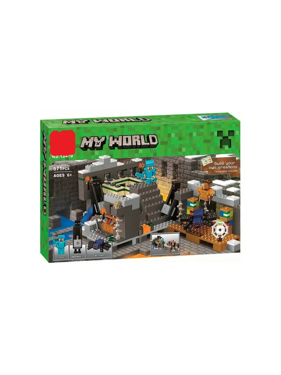 Конструктор / My World Minecraft / Майнкрафт / Портал в край LEGO 34494041  купить за 1 583 ₽ в интернет-магазине Wildberries