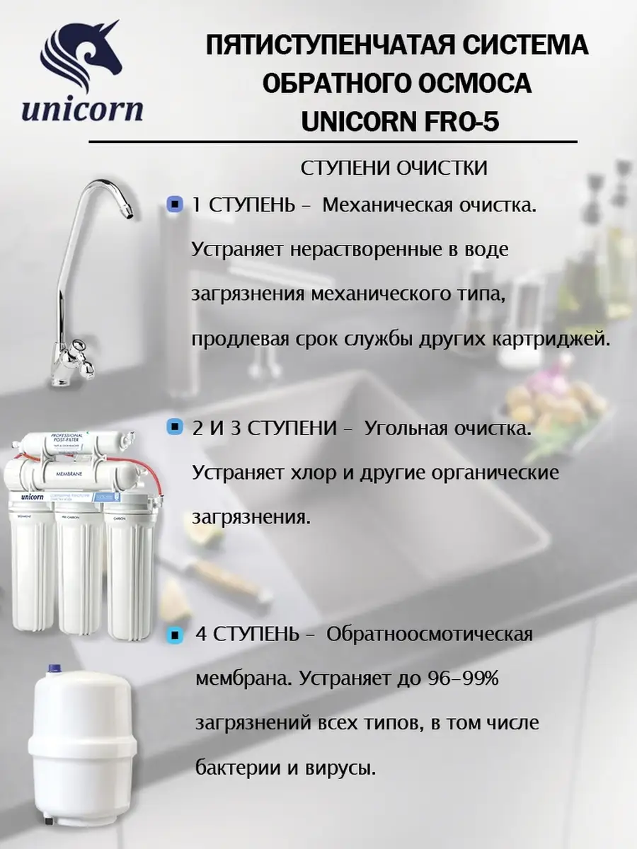 Unicorn осмос. Система обратного осмоса Unicorn fro-5. Обратный осмос Юникорн. Кран для подключения фильтра воды. Обратный осмос без подключения к водопроводу.