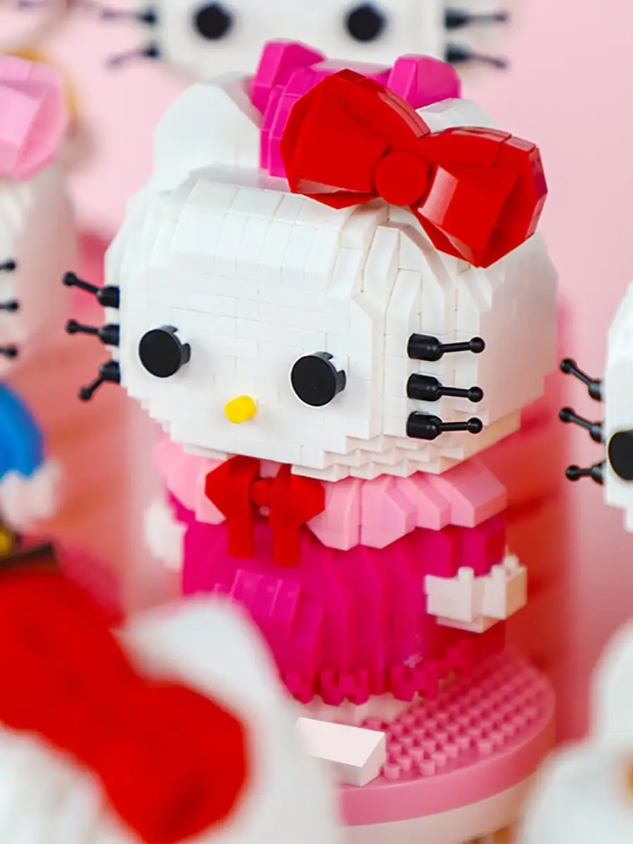 Конструктор для девочек Котик/3д/хеллоу китти/hello kitty LEGO 34587485  купить в интернет-магазине Wildberries