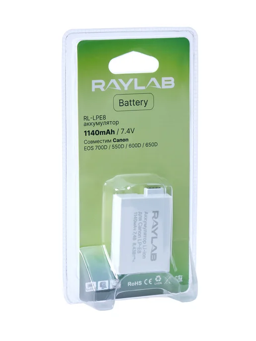 Raylab Аккумулятор для фотоаппарата Canon LP-E8, вариант, фото 2