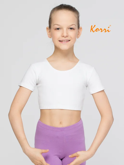 Korri Топ спортивный на резинке, белый, фото 7