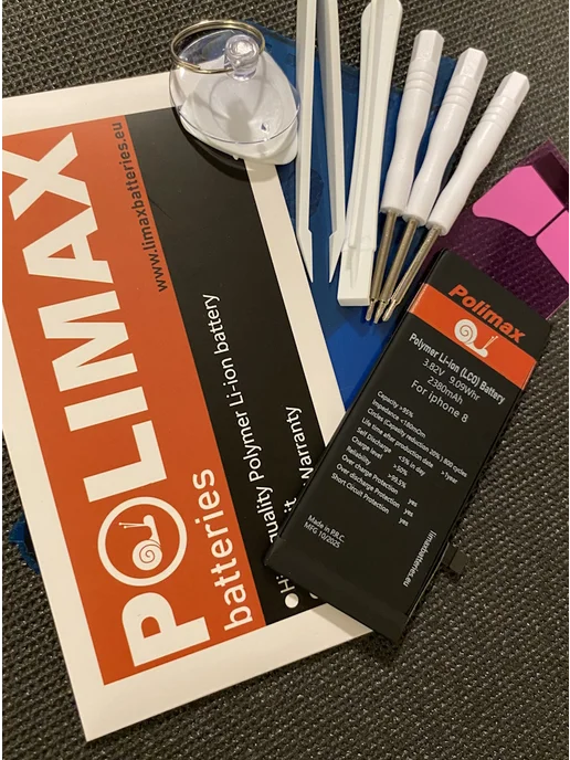 Polimax batteries Аккумулятор для iPhone 8 усиленный, для, фото 2