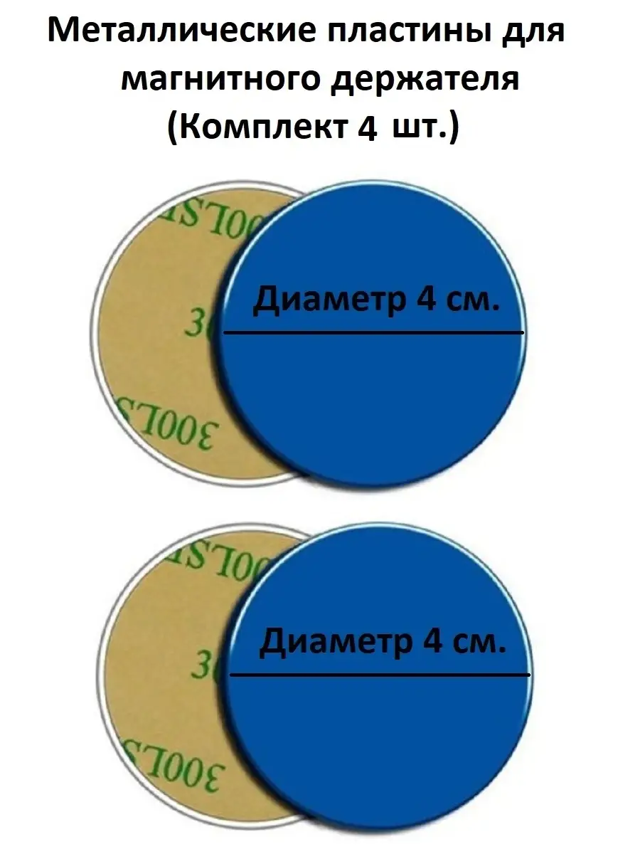 Металлические пластины для магнитного держателя Zlist-s 34835089 купить в  интернет-магазине Wildberries