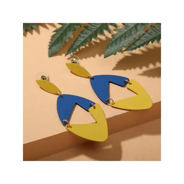 Серьги ромб,