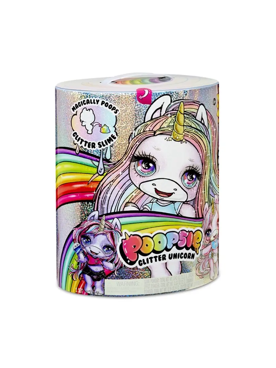 Poopsie Surprise Unicorn Glitter/ Блестящий Пупси Единорог со слаймом,  сюрприз (розовый/фиолетовый) Poopsie 34857587 купить в интернет-магазине  Wildberries