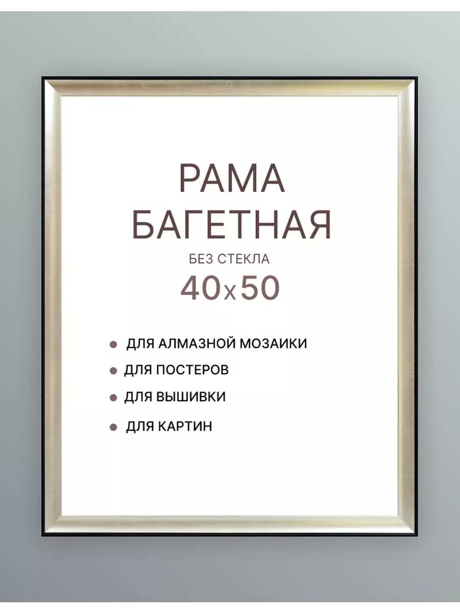 Рама 40х50 40 на 50 для картины по номерам рисунка Декарт 34859819 купить за  1 614 ₽ в интернет-магазине Wildberries