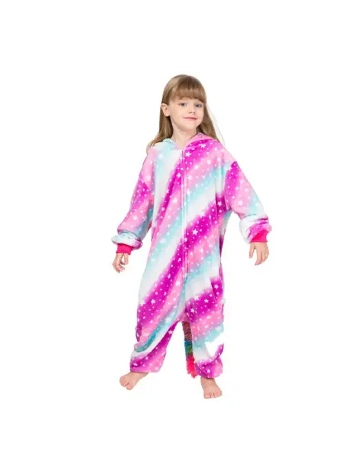 KIGURUMISALE Кигуруми для детей единорог звездно-радужный, розовый, фото 4