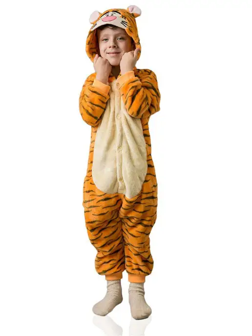 KIGURUMISALE Кигуруми для детей тигра, оранжевый, фото 2