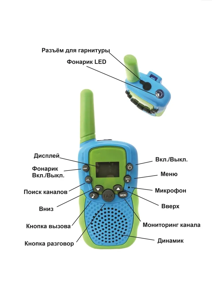 Рация детская - 2 шт./Комплект раций/Набор раций/для детей/Рации для детей  YomYom 34993662 купить в интернет-магазине Wildberries