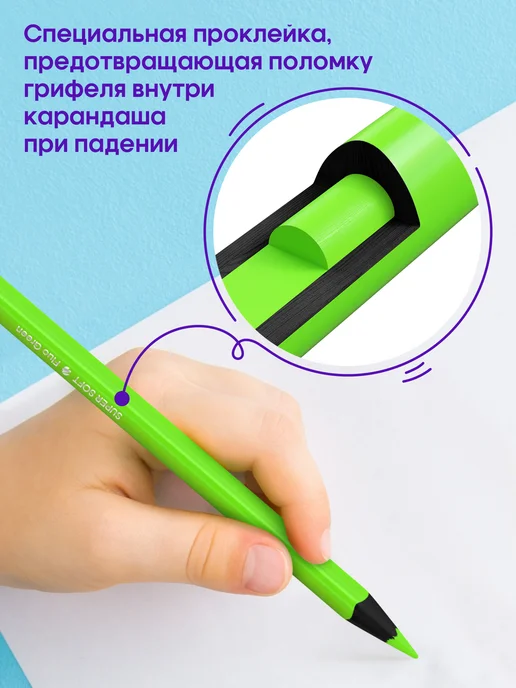 Berlingo Карандаши цветные для школы, трехгранные, 6 цветов, 6 цв., фото 6