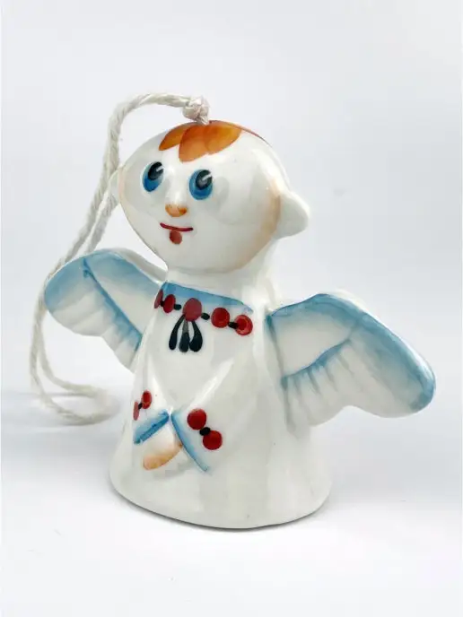 Ceramic Fauna Колокольчик ангела, статуэтка ангел, голубой, фото 4