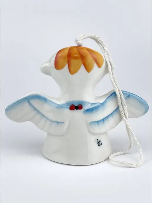 Ceramic Fauna Колокольчик ангела, статуэтка ангел, голубой, фото 5