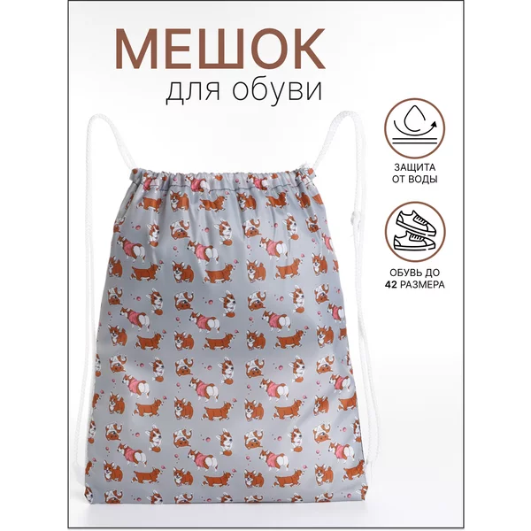 Спортивный мешок для обуви на шнуровке