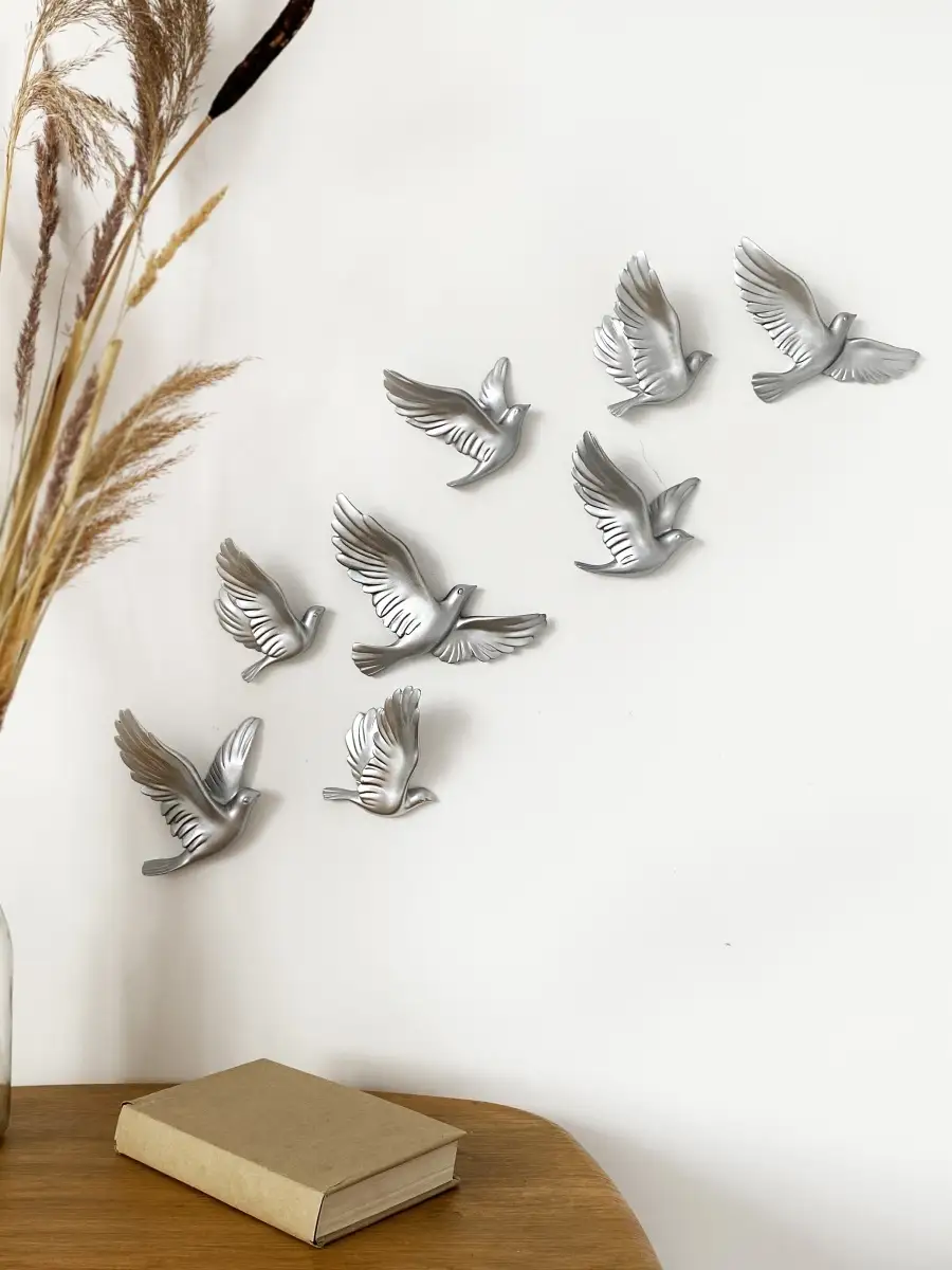 Идеи для декора стены: птицы из гипса