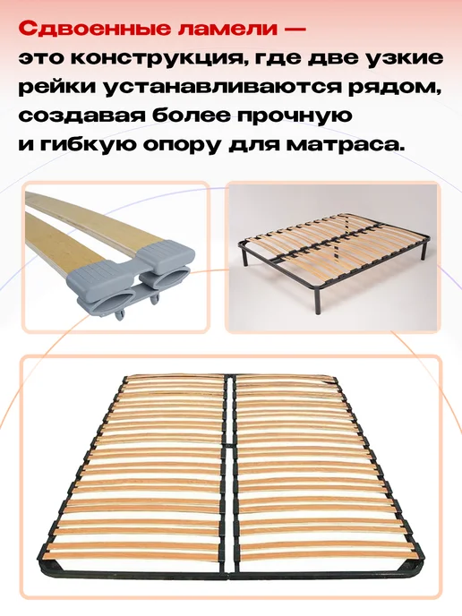 Lamel66 Ламели для кровати и дивана 38х8х900мм, 3 шт, 38x8x900 мм, 3 шт, фото 2