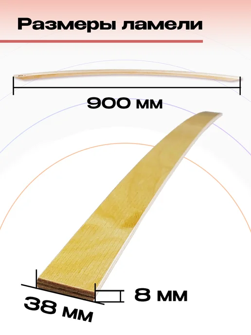 Lamel66 Ламели для кровати и дивана 38х8х900мм, 3 шт, 38x8x900 мм, 3 шт, фото 4