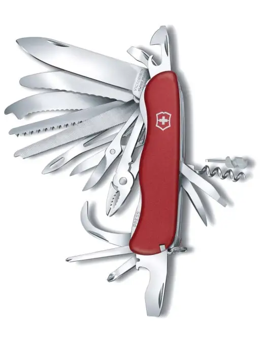 Victorinox Нож складной туристический Викторинокс WorkChamp 0.8564 XL, красный, фото 3