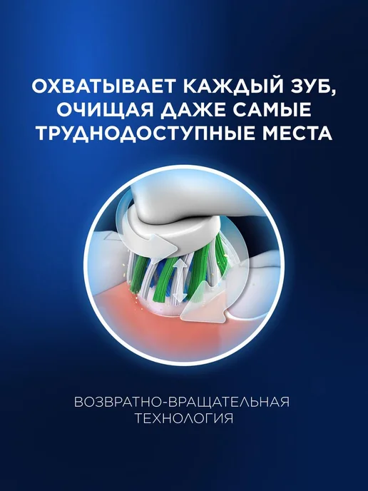 Oral-B электрическая зубная щетка pro 3 3500 черная с футляром 3D, розовый, фото 5
