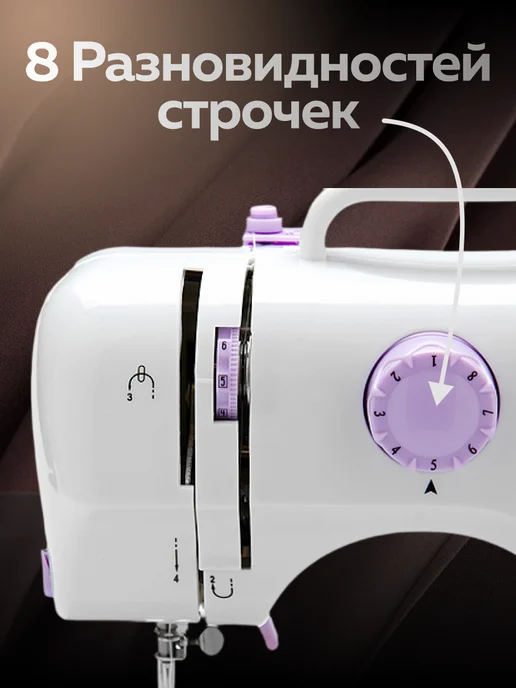 Швейная машинка мини портативная с педалью - фото 4