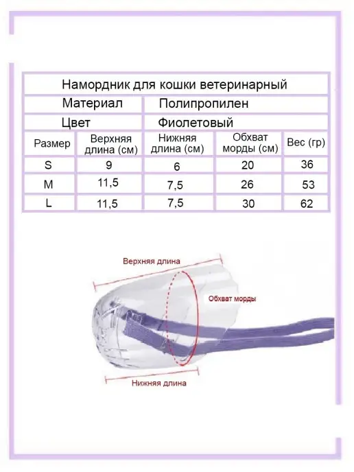 Pets Home Намордник для домашних животных, белый, фото 3