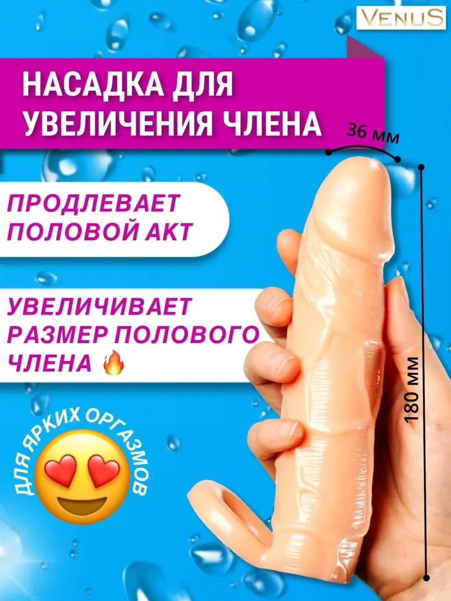 Насадка на член для увеличения пениса секс игрушка 18+ MYVENUS 35543680  купить в интернет-магазине Wildberries