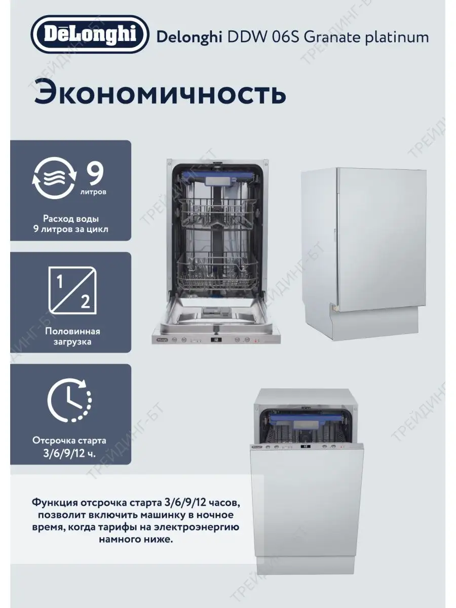 Машина посудомоечная DDW06S Granate platinum Delonghi 35545882 купить в  интернет-магазине Wildberries