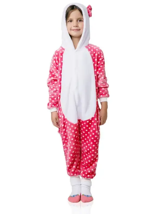 KIGURUMISALE Кигуруми для детей Кошка розовая, розовый, фото 3