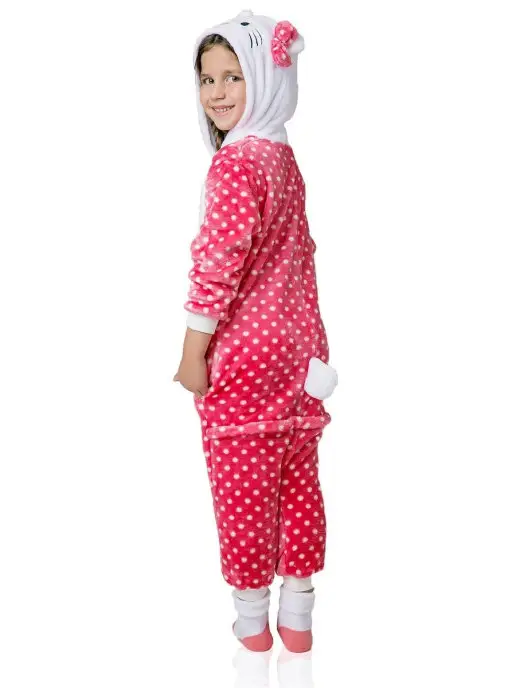 KIGURUMISALE Кигуруми для детей Кошка розовая, розовый, фото 5