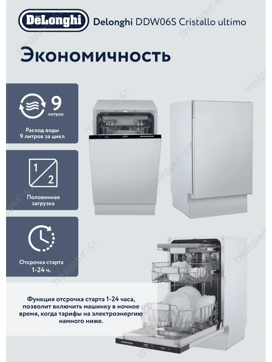 Машина посудомоечная DDW 06S Cristallo ultimo Delonghi 35579080 купить в  интернет-магазине Wildberries