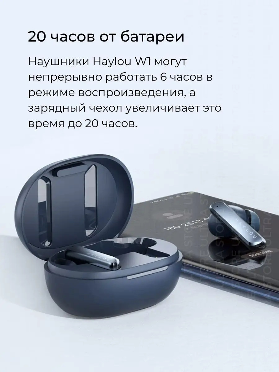 Беспроводные наушники Haylоu W1 (T60) с блютуз 5.2 Haylou 35595779 купить  за 2 262 ₽ в интернет-магазине Wildberries