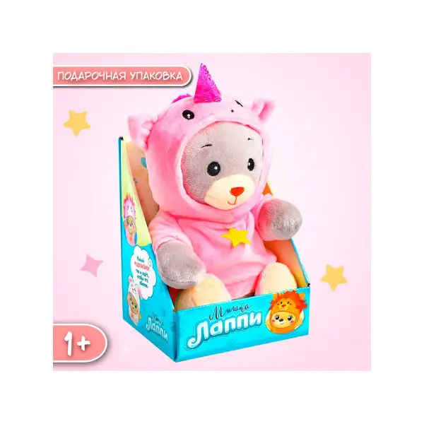 Мягкая игрушка "Медвежонок Лаппи - Единорожка"