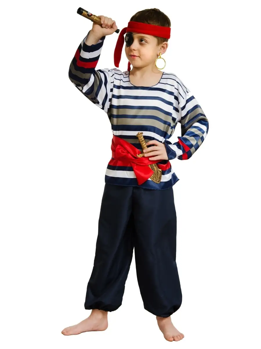Детский карнавальный костюм на мальчика Пират (рост от 116 до 146 см)
