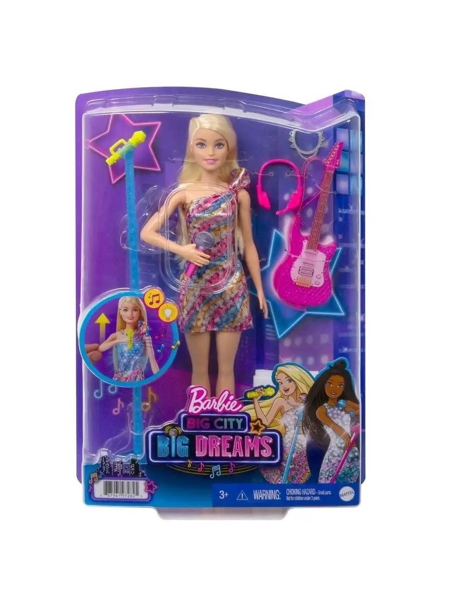 Кукла Barbie/Барби Большой город Большие мечты Первая солистка GYJ23 Barbie  35665508 купить за 2 229 ₽ в интернет-магазине Wildberries