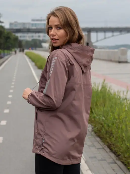 CROSS sport Анорак - ветровка для бега, велосипеда ветрозащитный, коричневый, фото 2