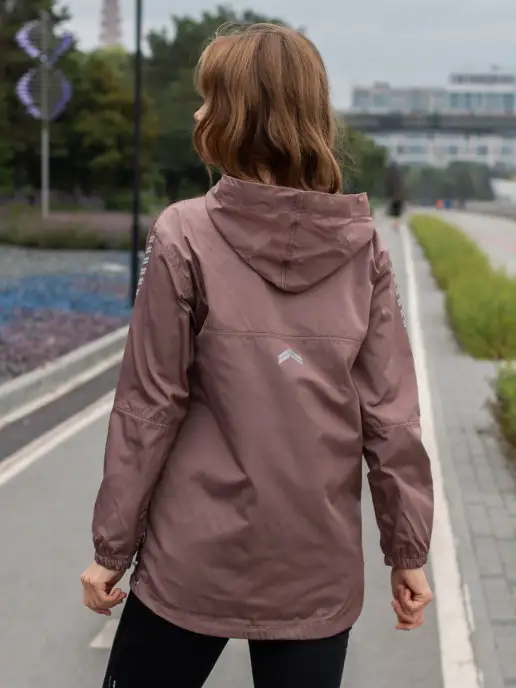 CROSS sport Анорак - ветровка для бега, велосипеда ветрозащитный, коричневый, фото 4