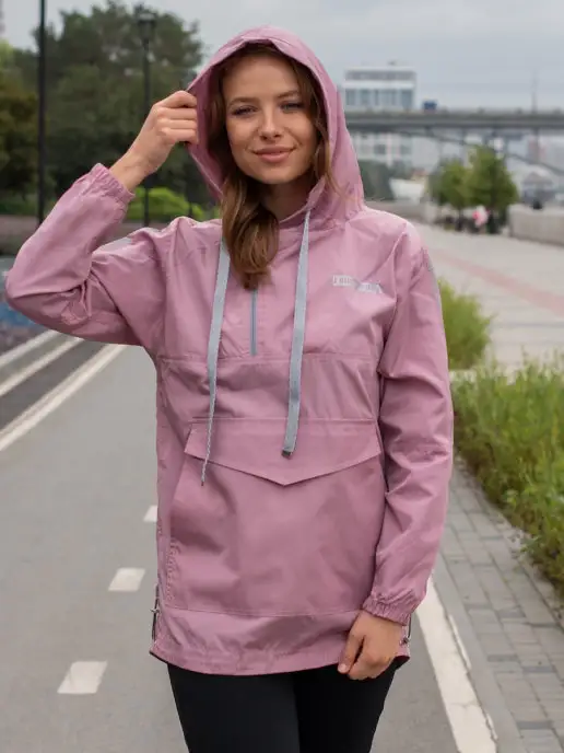 CROSS sport Анорак - ветровка для бега, велосипеда ветрозащитный, розовый, фото 2