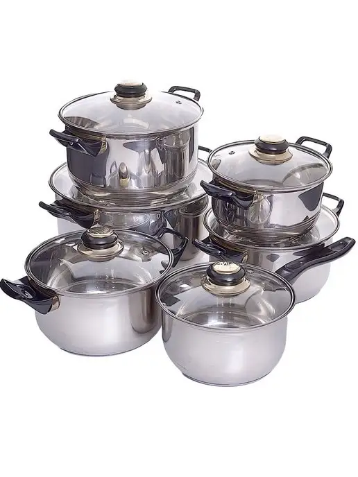 Набор кастрюль с крышками 6 шт нержавейка - фото 16