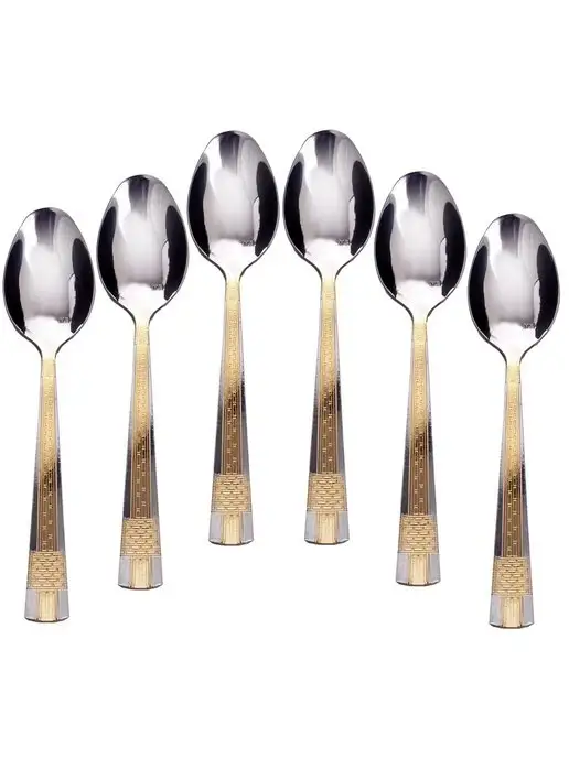 Ложки столовые 6 шт набор из нержавеющей стали - фото 1