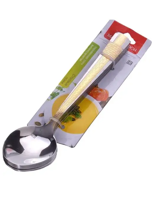 Ложки столовые 6 шт набор из нержавеющей стали - фото 3