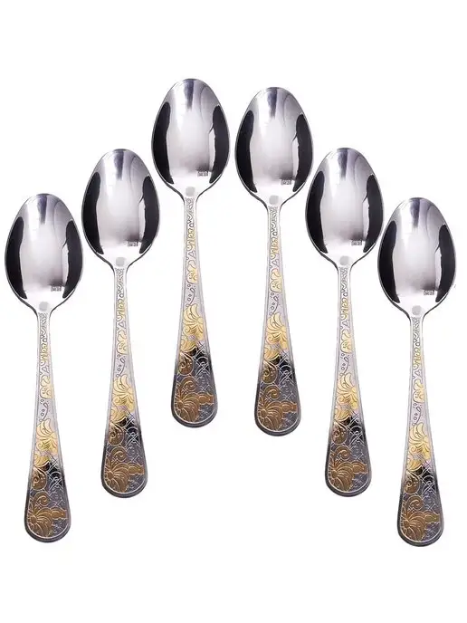 Ложки столовые 6 шт набор из нержавеющей стали - фото 1