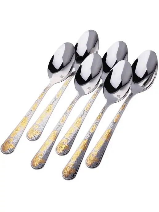 Ложки столовые 6 шт набор из нержавеющей стали - фото 2