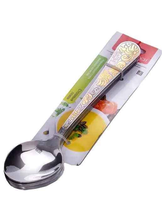 Ложки столовые 6 шт набор из нержавеющей стали - фото 5