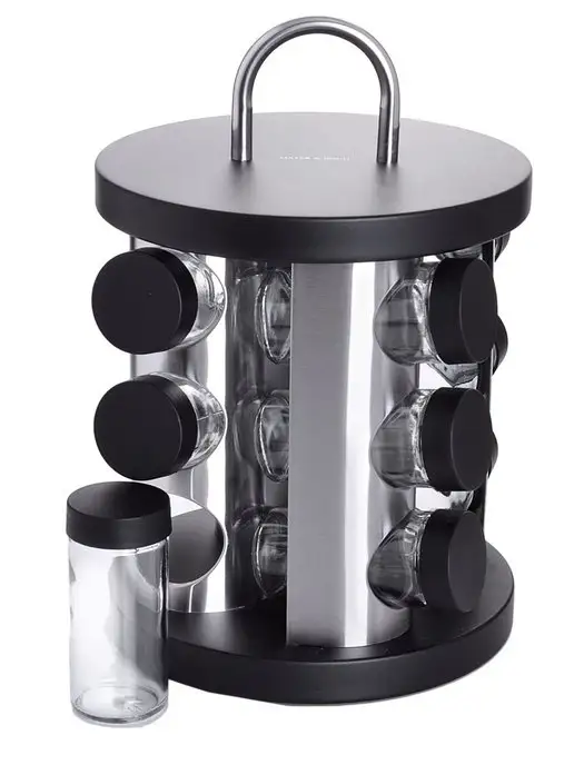 Набор для специй большой на подставке с баночками 12 шт - фото 2