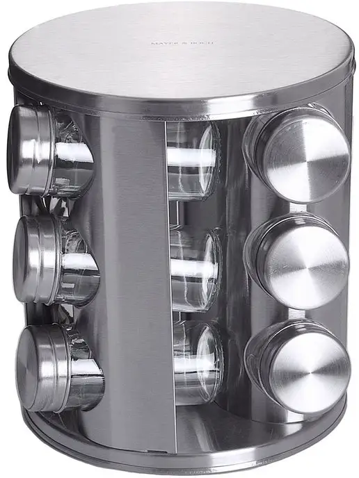 Набор для специй вращающийся с баночками 12 шт - фото 2