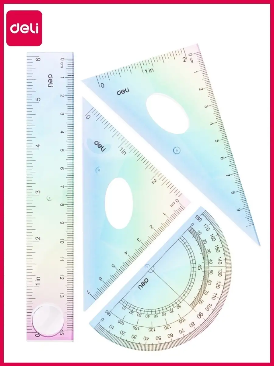 Набор линеек для черчения Дели 4 предмета DELI 35827894 купить за 196 ₽ в  интернет-магазине Wildberries