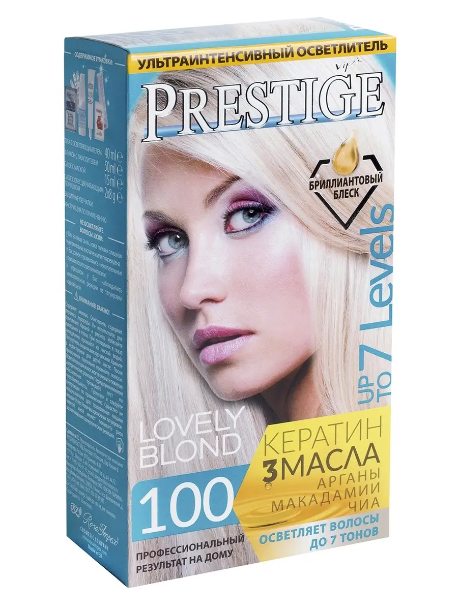 Ультраинтенсивный осветлитель для волос №100 LOVELY BLOND VIP`S PRESTIGE  35910597 купить в интернет-магазине Wildberries